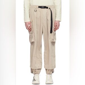 Y-3 Beige Cuffed Cargo Pants size XS